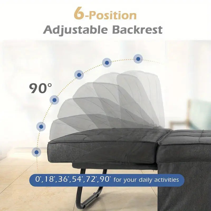 4-in-1 Convertible Sofa Bed & Folding Ottoman Sleeper