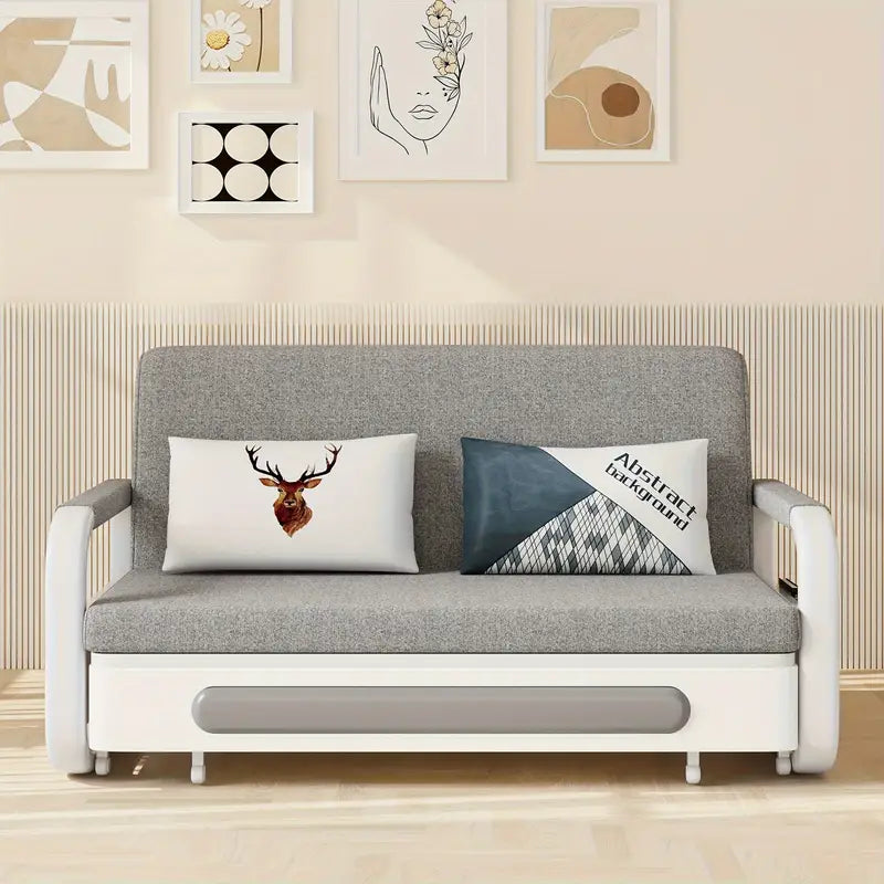 Folding Sofa Bed with Storage Box & Latex Support