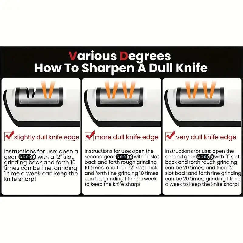 Professional Electric Knife Sharpener — Fast USB-C Charging