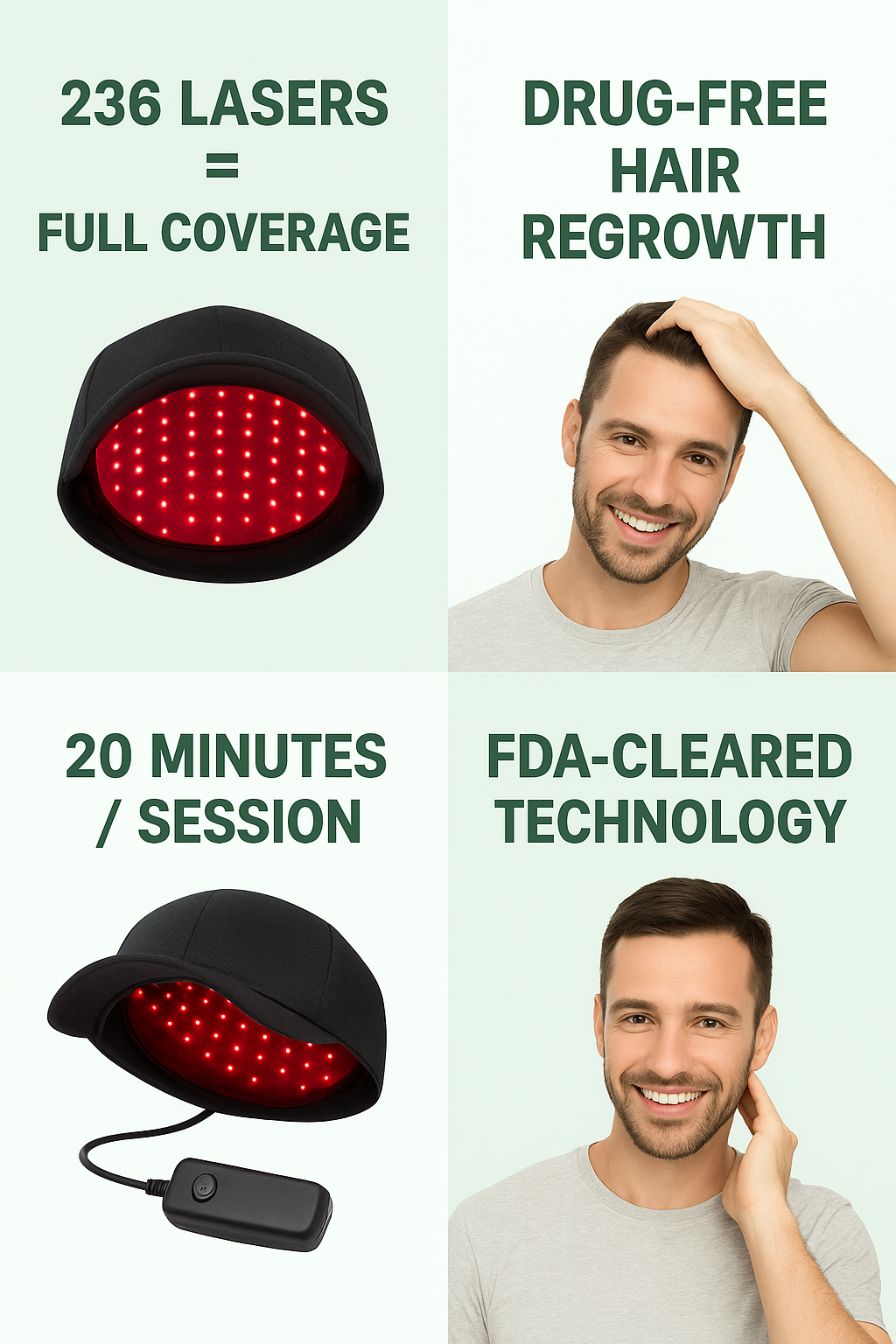 Laser Hair Growth Cap LLLT Therapy Anti Hair Loss Treatment Promote Hair Regrowth Device Restore Hair Thickness