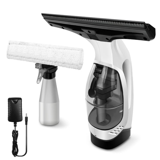 Compact Cordless Window Vac - 28cm Squeegee, 200ml Spray Bottle