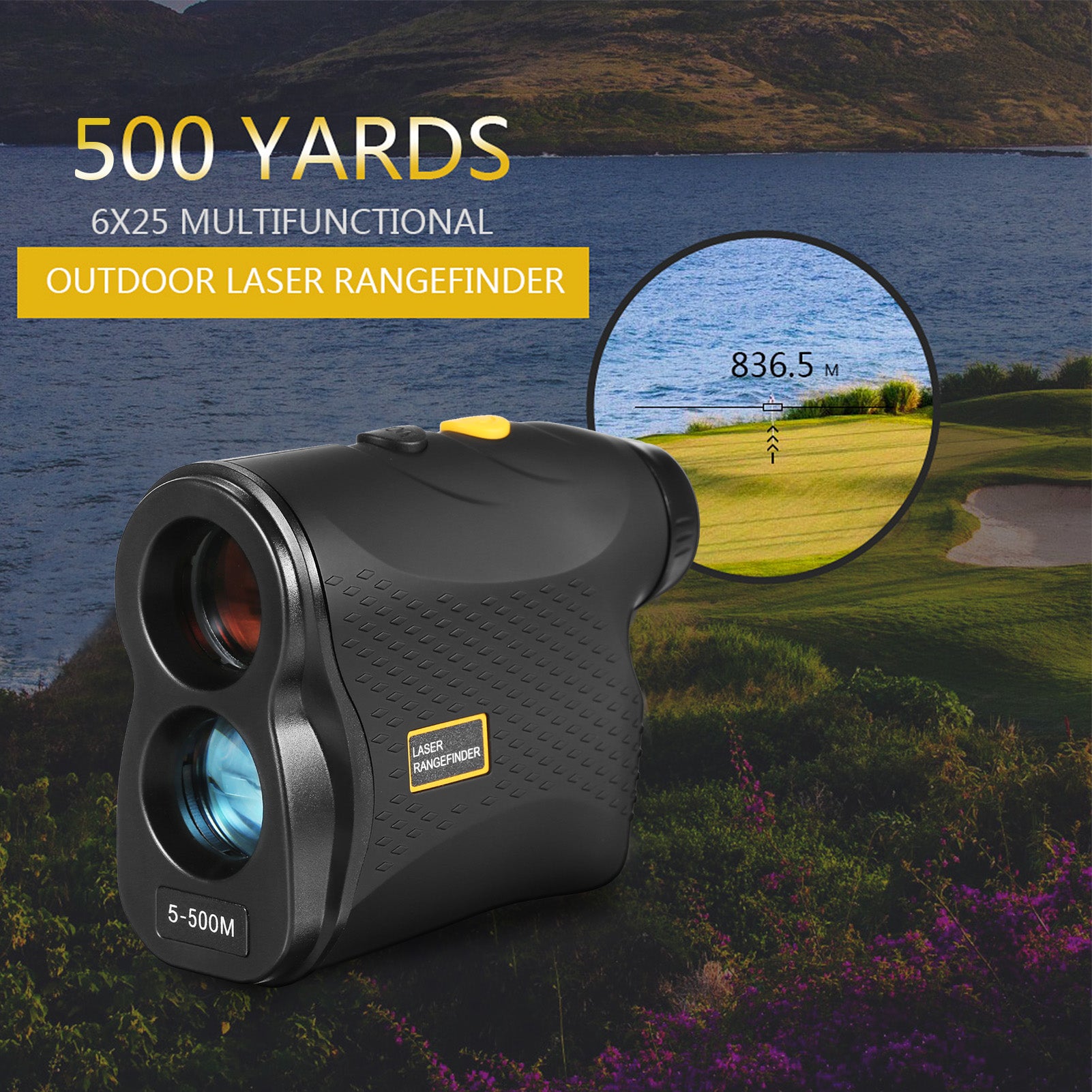 500M Laser Rangefinder for Golf - Portable & Durable Design