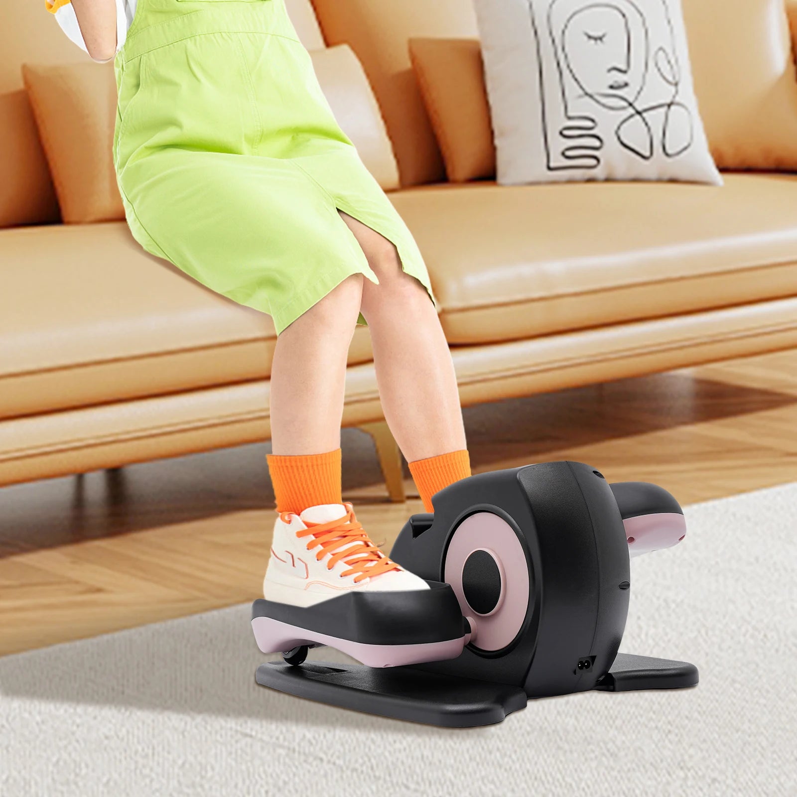 Electric Seated Leg Exercise Device - Compact & Remote Controlled