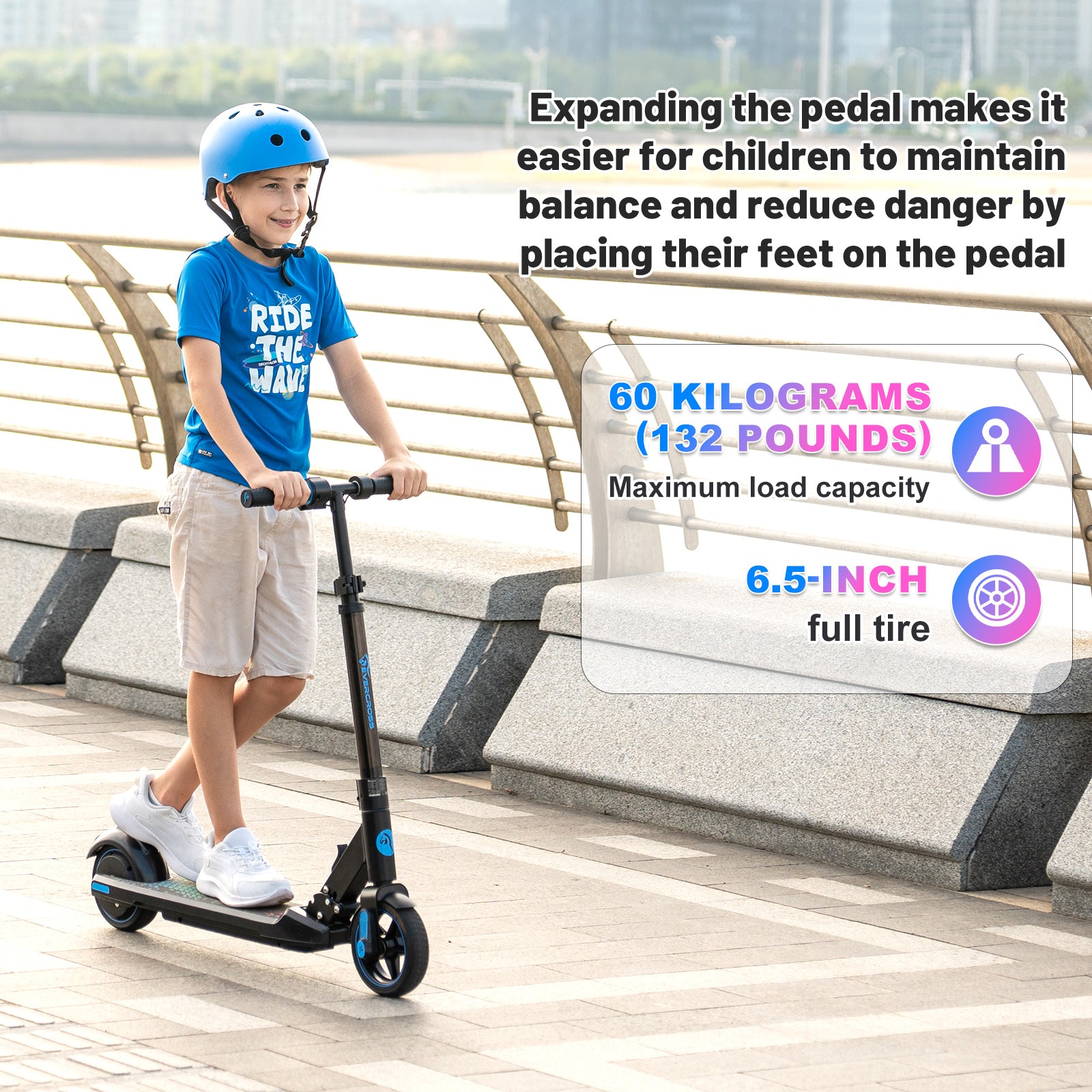 Foldable Kids Electric Scooter - EVERCROSS EV06C, Safe & Fun