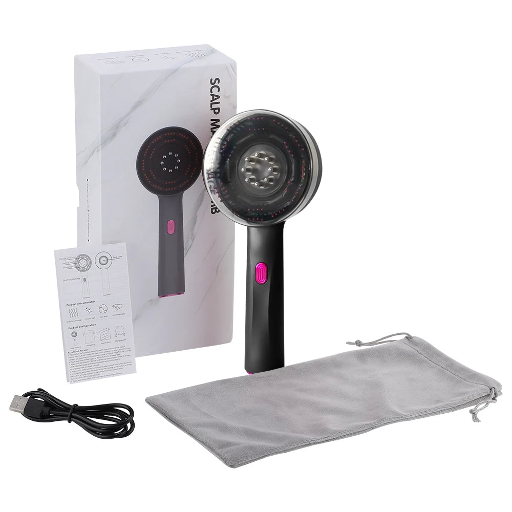 Red Light Hair Comb: Shiatsu Scalp Massager & Anti Hair Loss