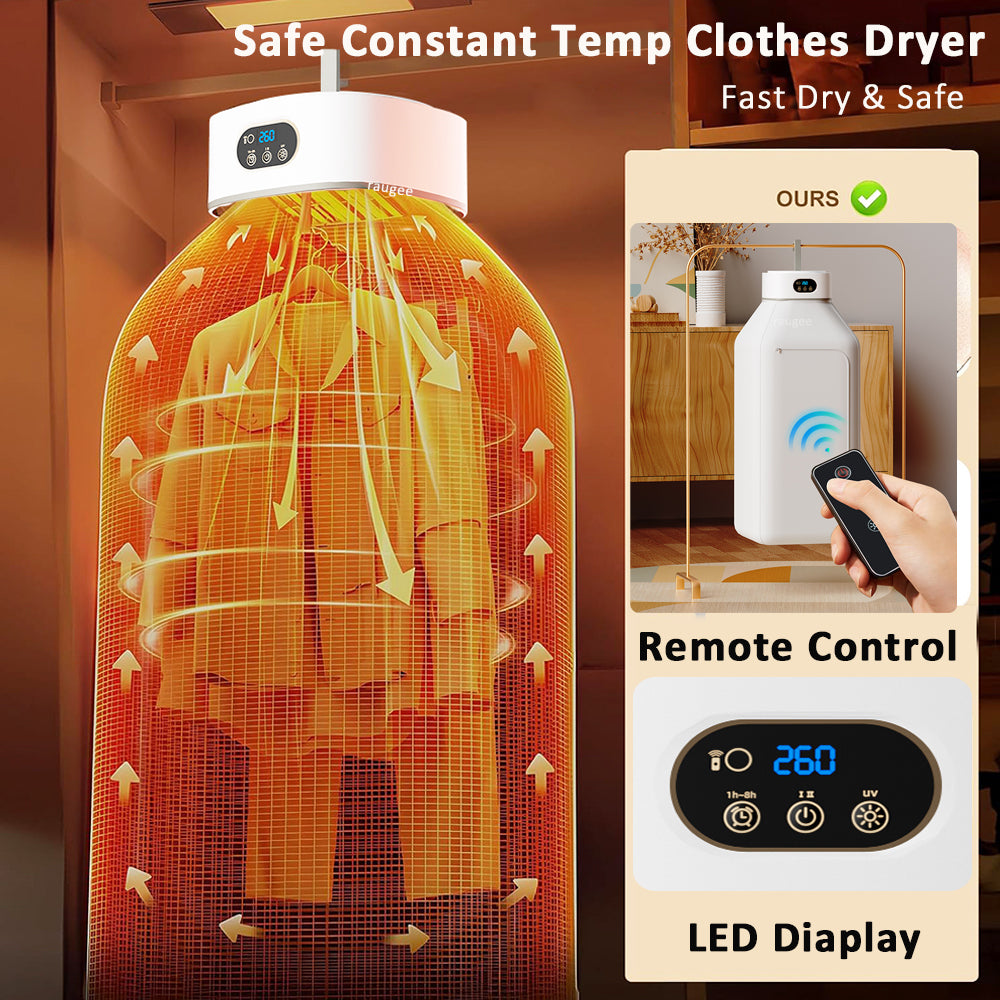 Foldable Electric Clothing Dryer - Quiet & Fast Drying