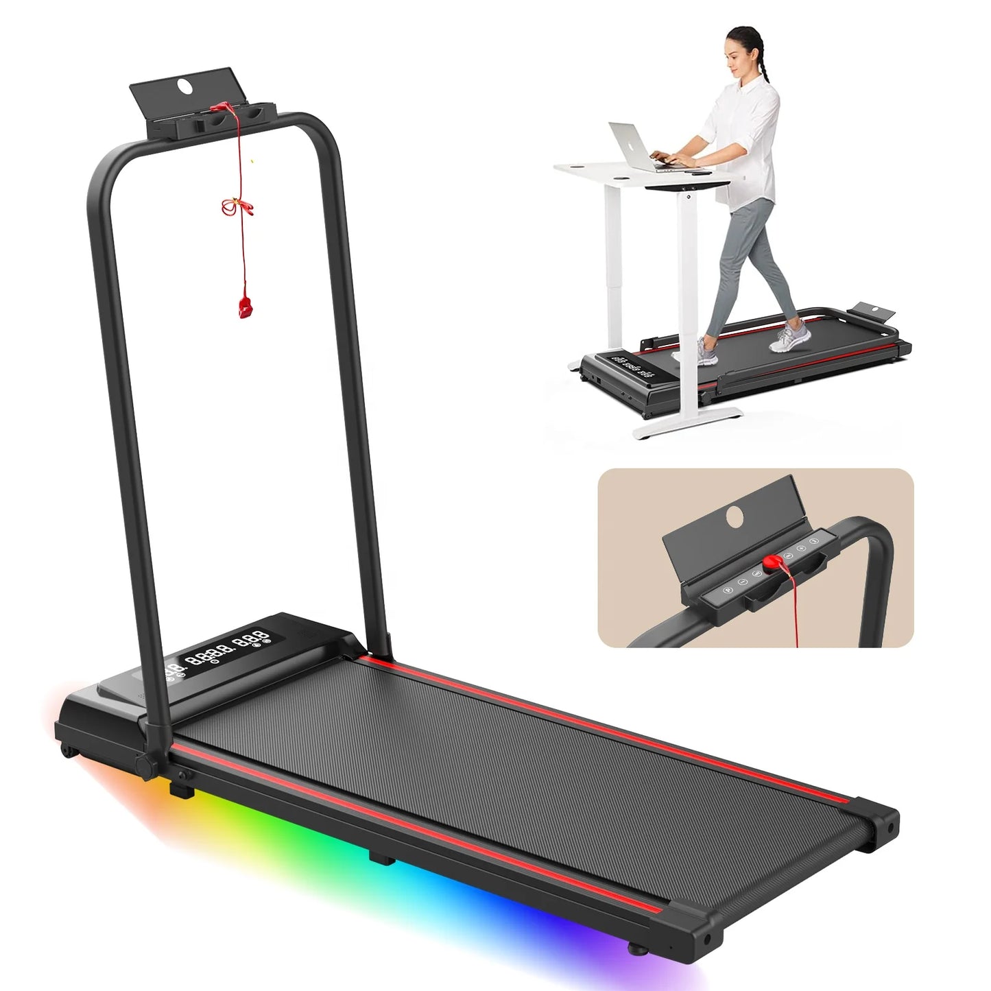 Folding Walking Pad: Portable Under Desk Treadmill for Home