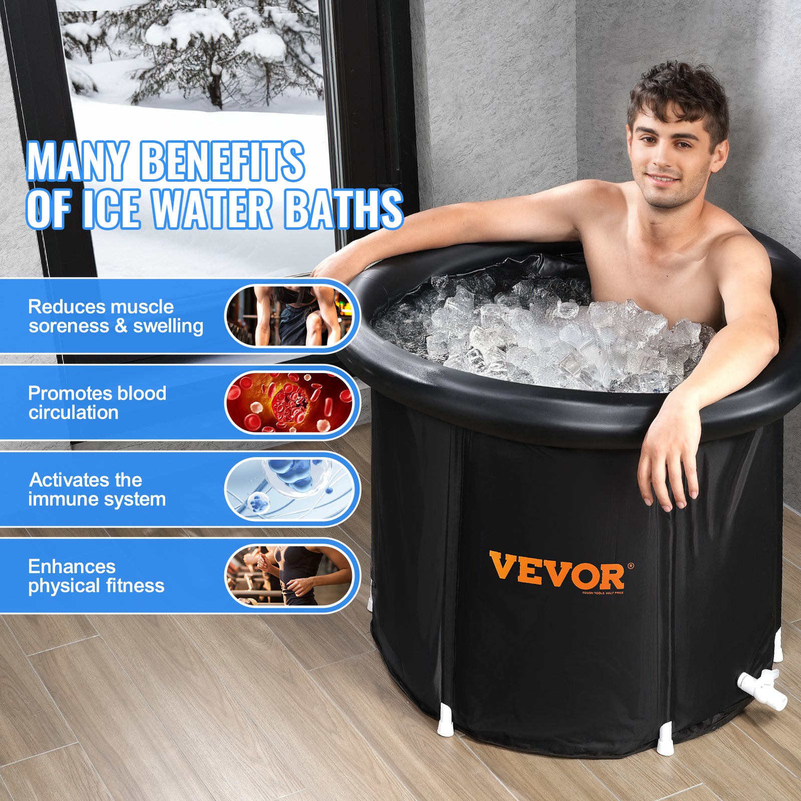Cold Therapy Plunge Tub - Durable & Portable Ice Bath