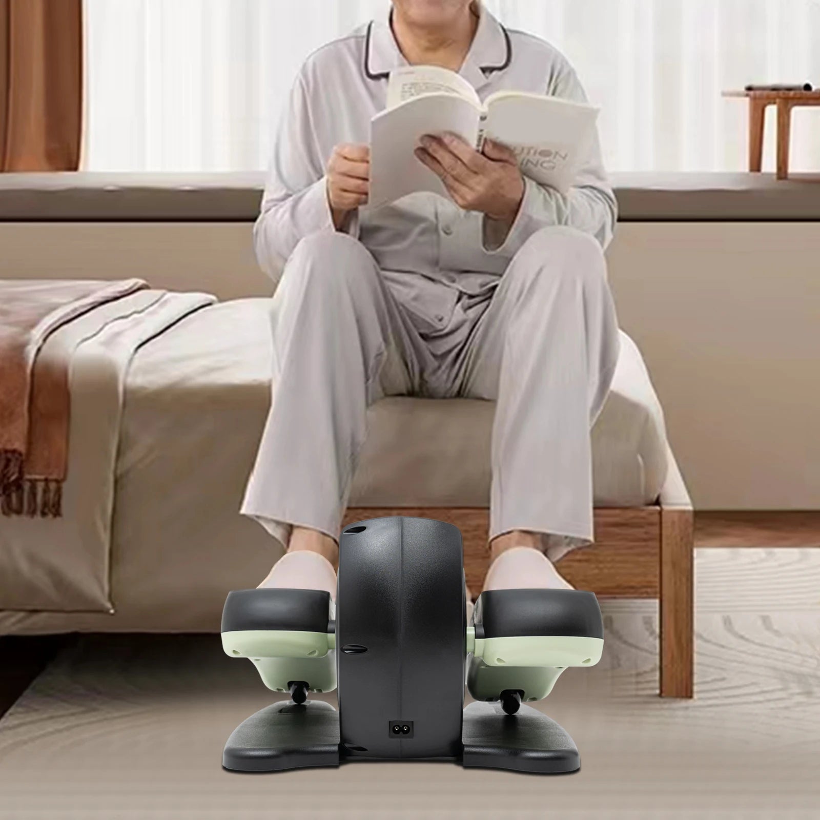 Electric Seated Leg Exercise Device - Compact & Remote Controlled