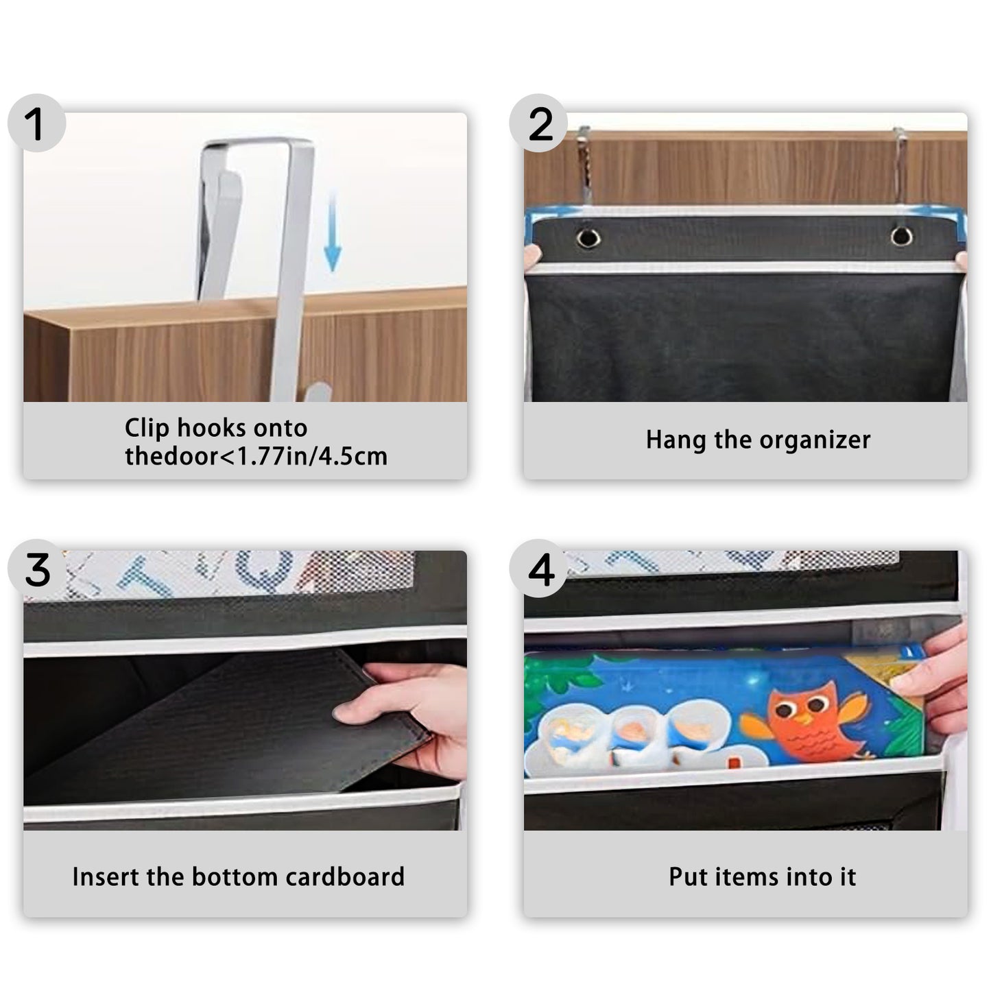 Hanging Door Organizer - 5 Pockets for Nursery & Dorm Storage
