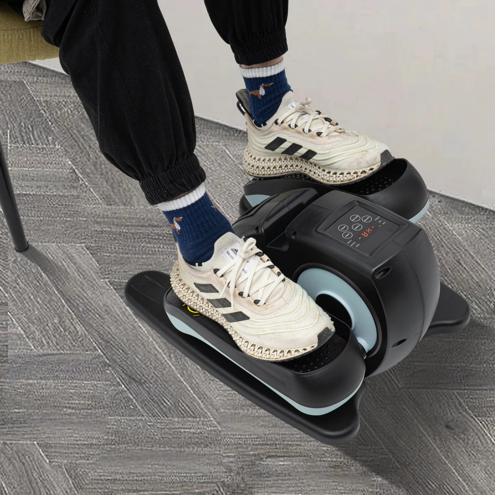Electric Seated Leg Exercise Device - Compact & Remote Controlled