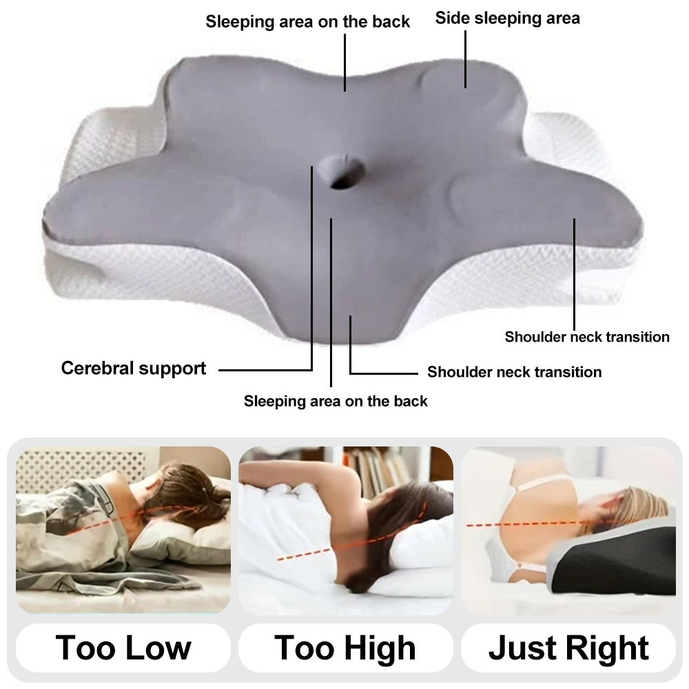 Butterfly Memory Foam Pillow - Cervical Support & Comfort
