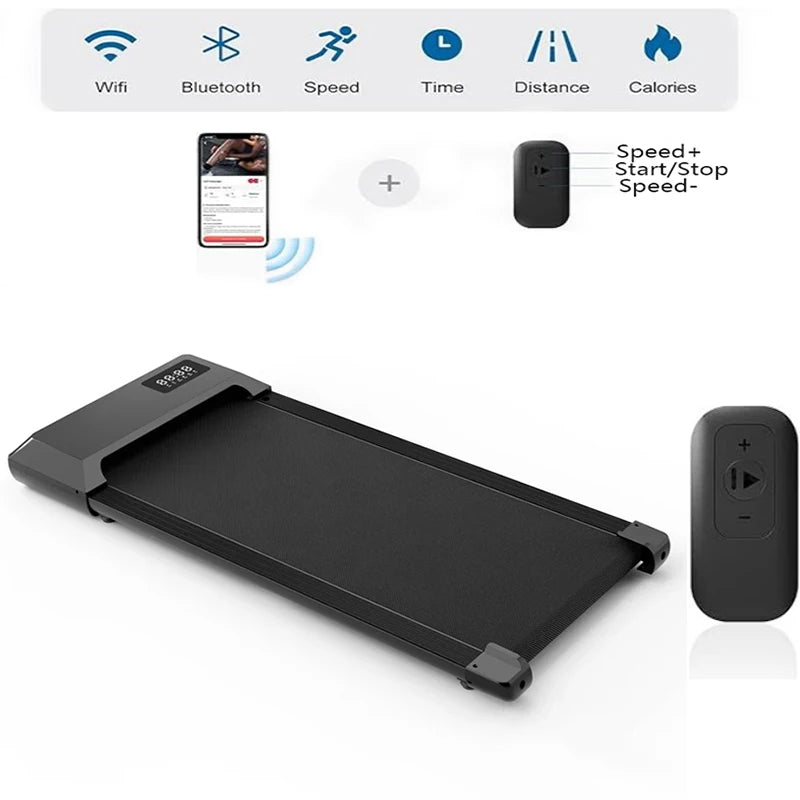 2in1 Walking Pad: Quiet, Portable Treadmill for Home & Office