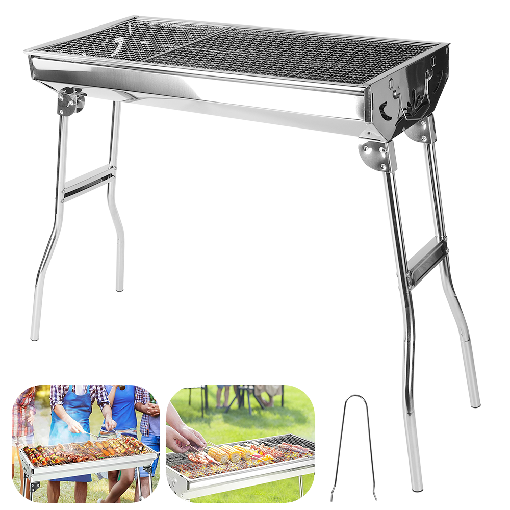 Portable Charcoal Grill Stainless Steel BBQ for Camping