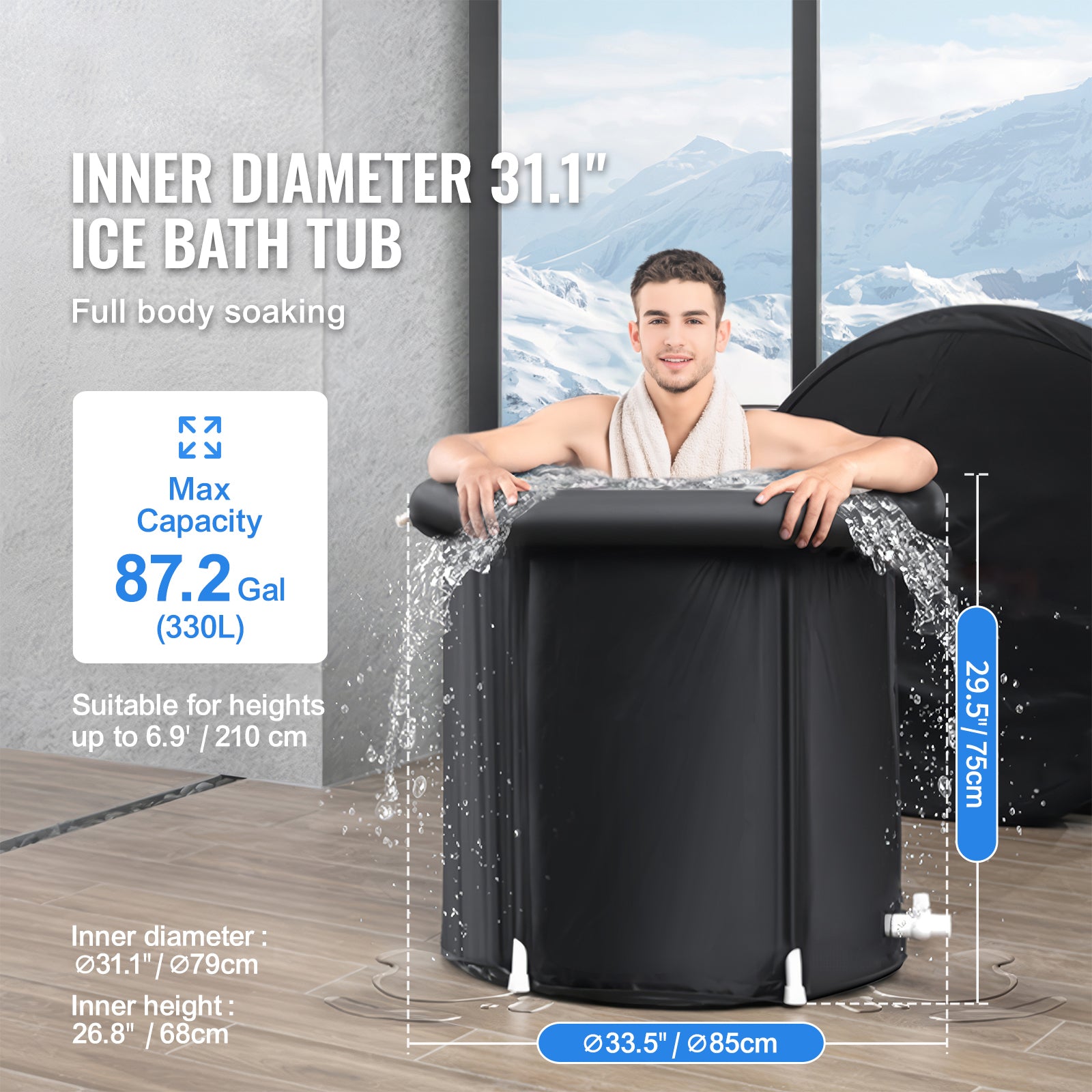 Cold Therapy Plunge Tub - Durable & Portable Ice Bath