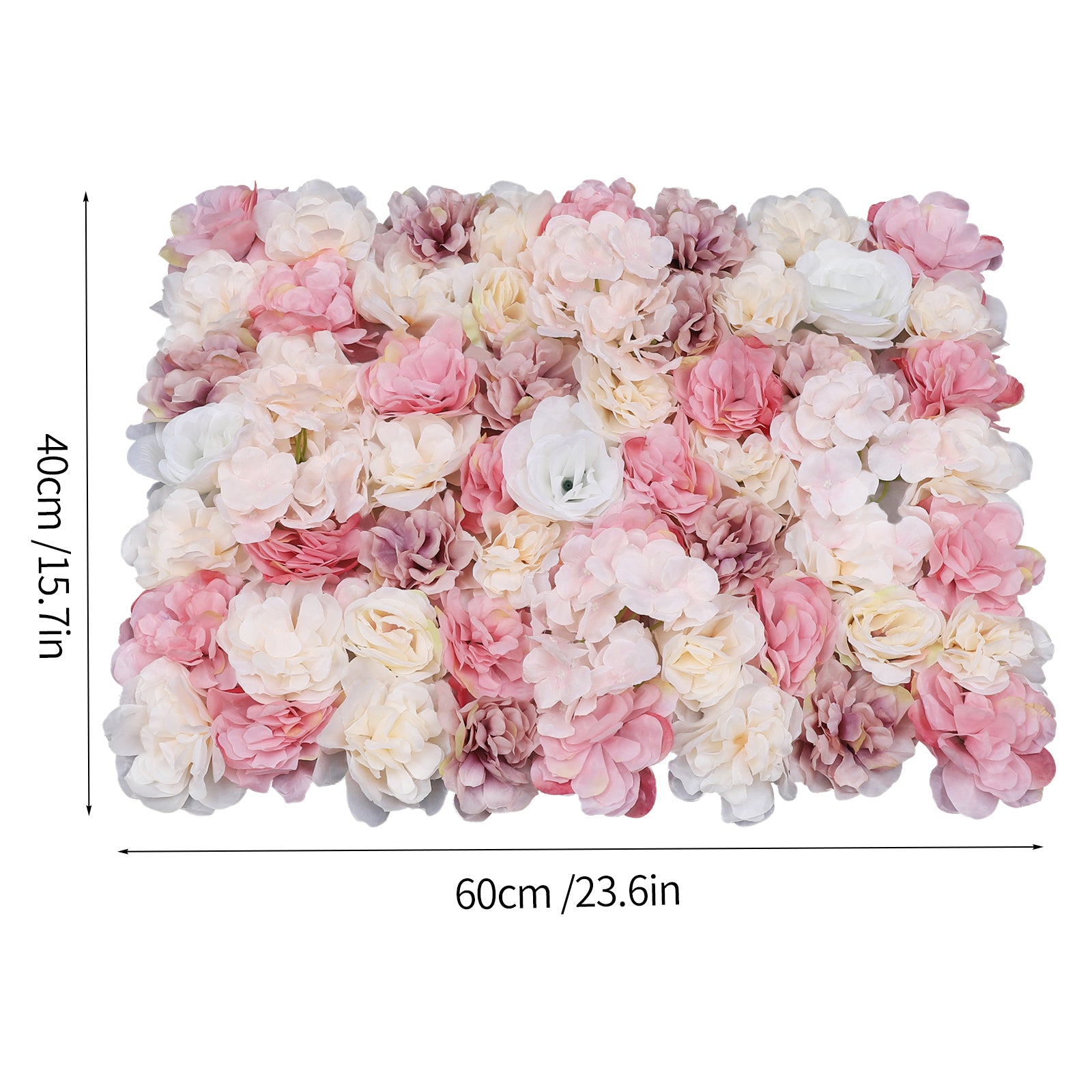 Simulated Pink Flower Wall - Perfect for Weddings & Parties