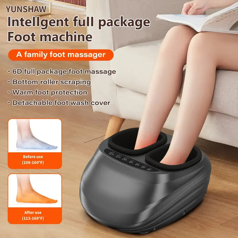 Shiatsu Foot Massager with Soothing Heat — Deep Kneading Relief at Home