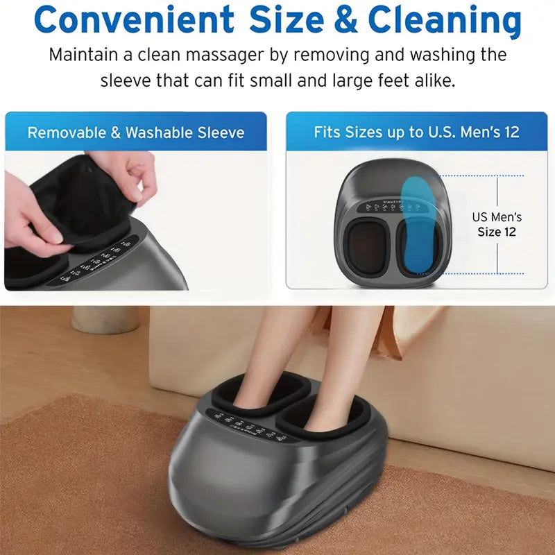 Shiatsu Foot Massager with Soothing Heat — Deep Kneading Relief at Home