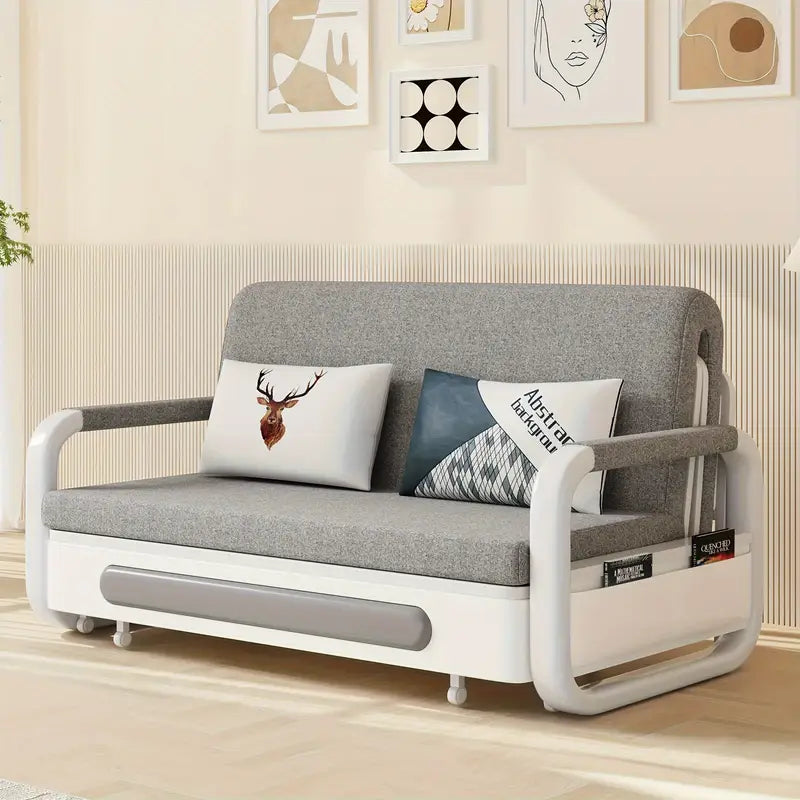 Folding Sofa Bed with Storage Box & Latex Support