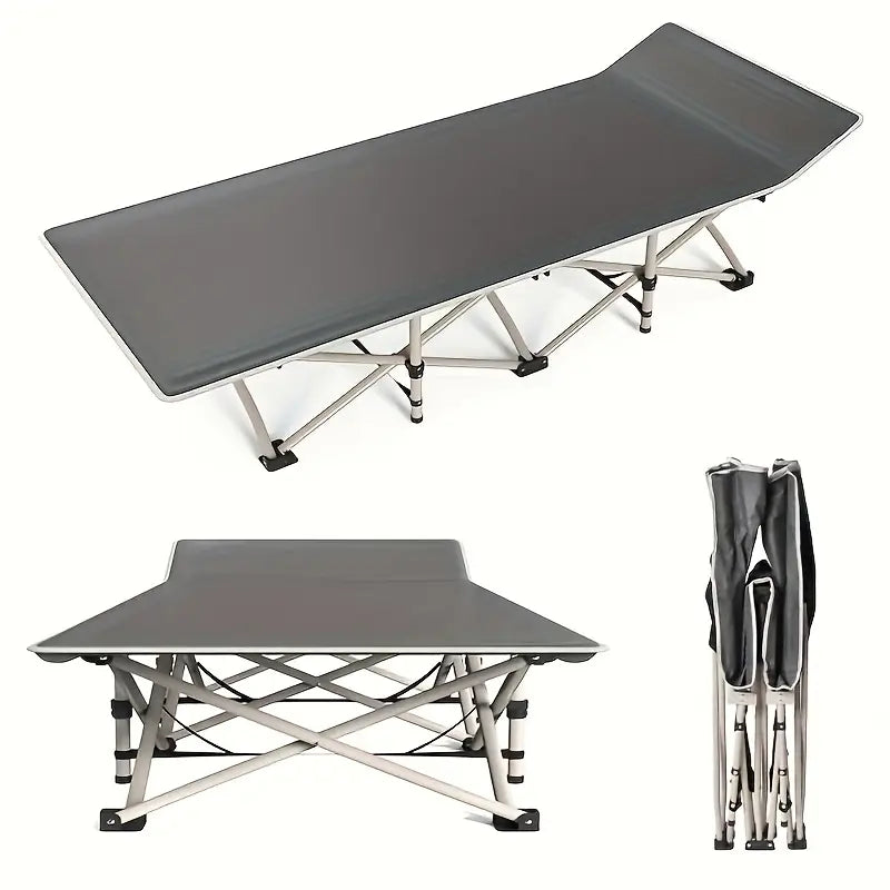 Heavy-Duty Portable Camping Folding Sleeping Bed With Mattress