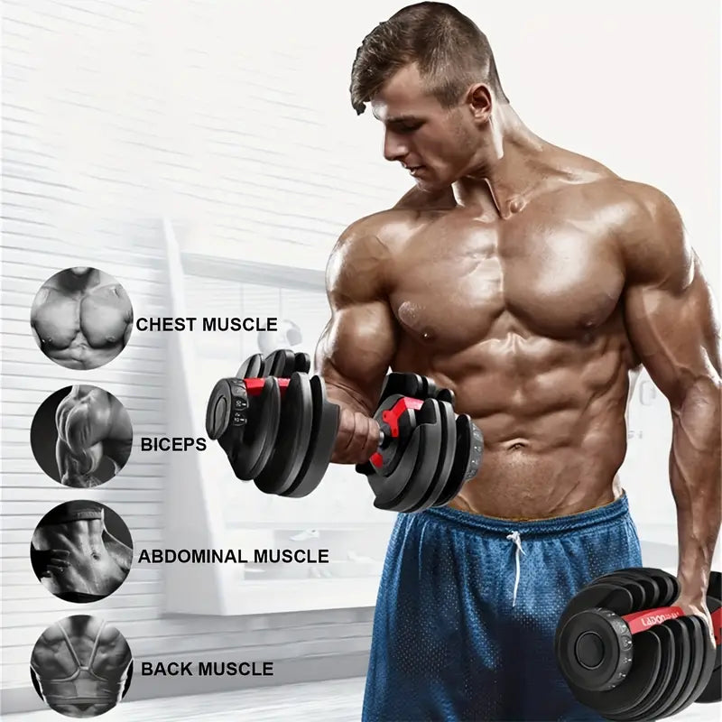 Adjustable Dumbbell 15 Weight In 1