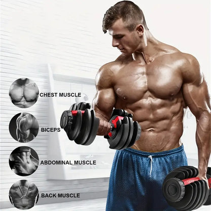 Adjustable Dumbbell 15 Weight In 1