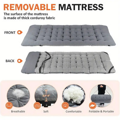 Heavy-Duty Portable Camping Folding Sleeping Bed With Mattress