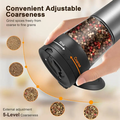 Electric Salt and Pepper Grinder Set