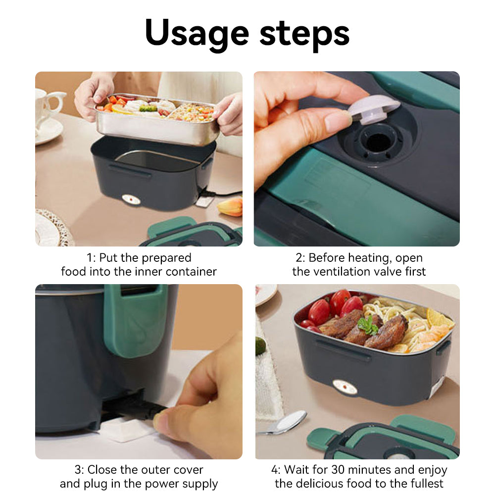 Portable 1.5L USB Lunch Box - Electric Food Warmer & Heater