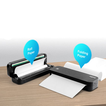 Portable Inkless A4 Printer: Bluetooth & App for Easy Printing
