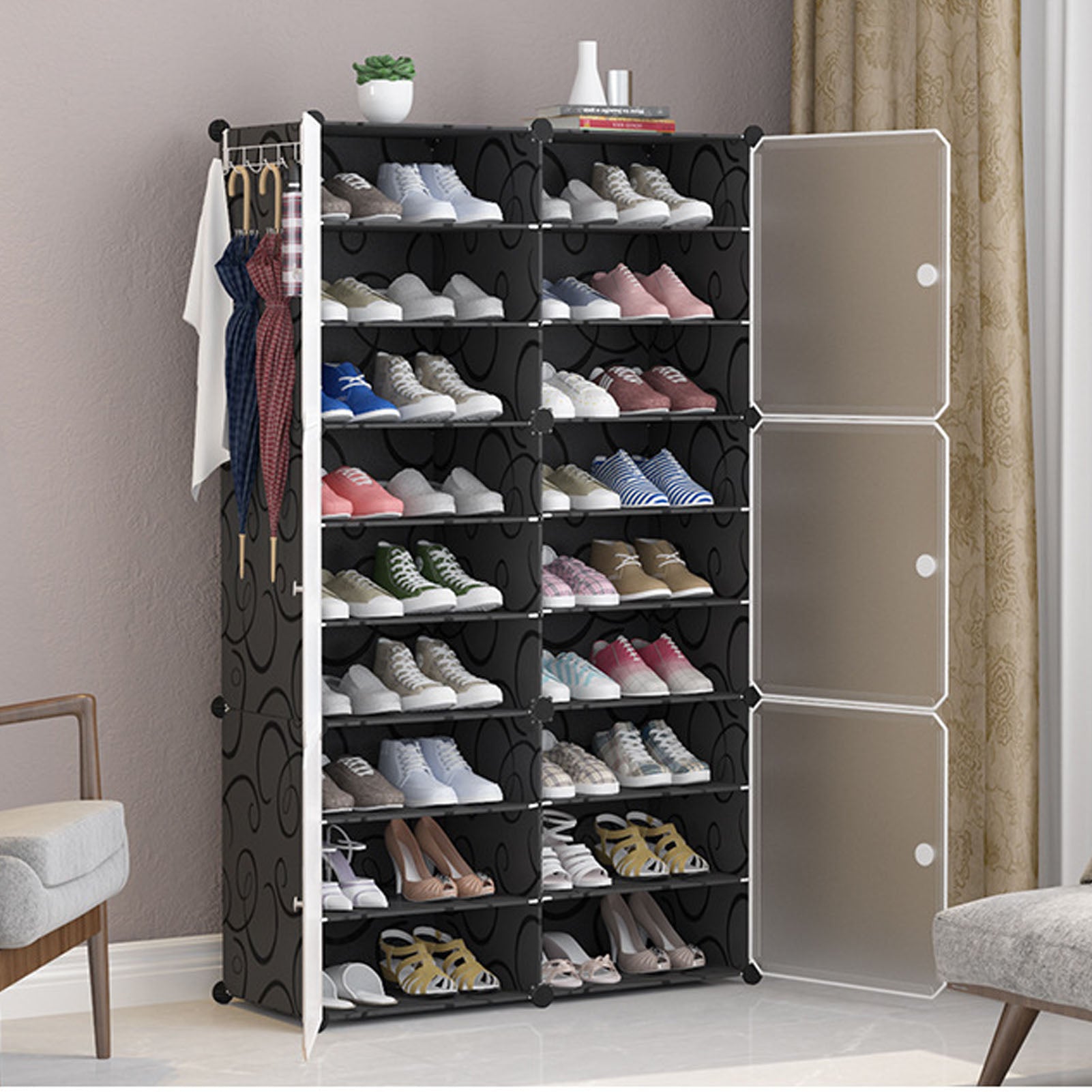 Tall Multi-Layer Shoe Rack - Easy Assemble Space Saver