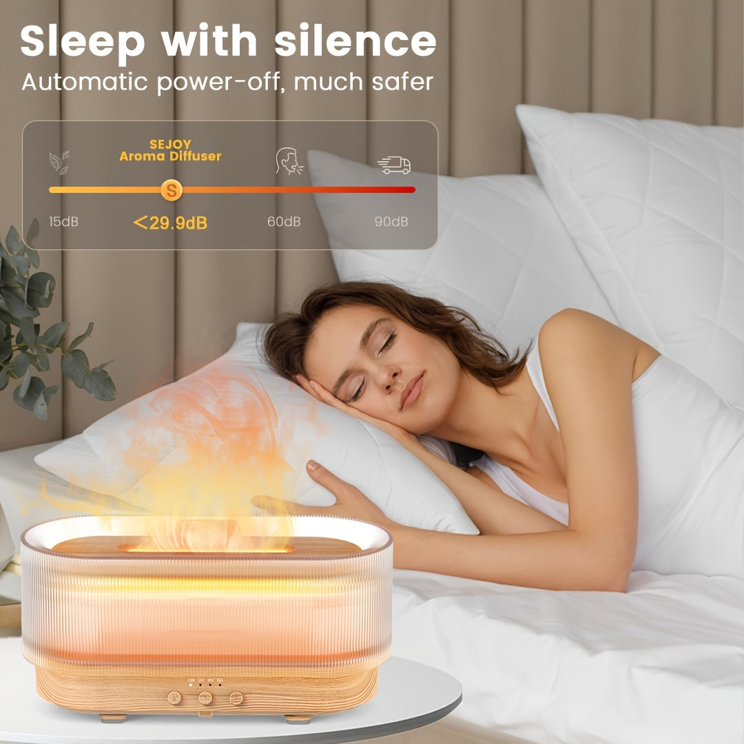 Sejoy Aromatherapy Diffuser 300ml Quiet LED Flame Humidifier
