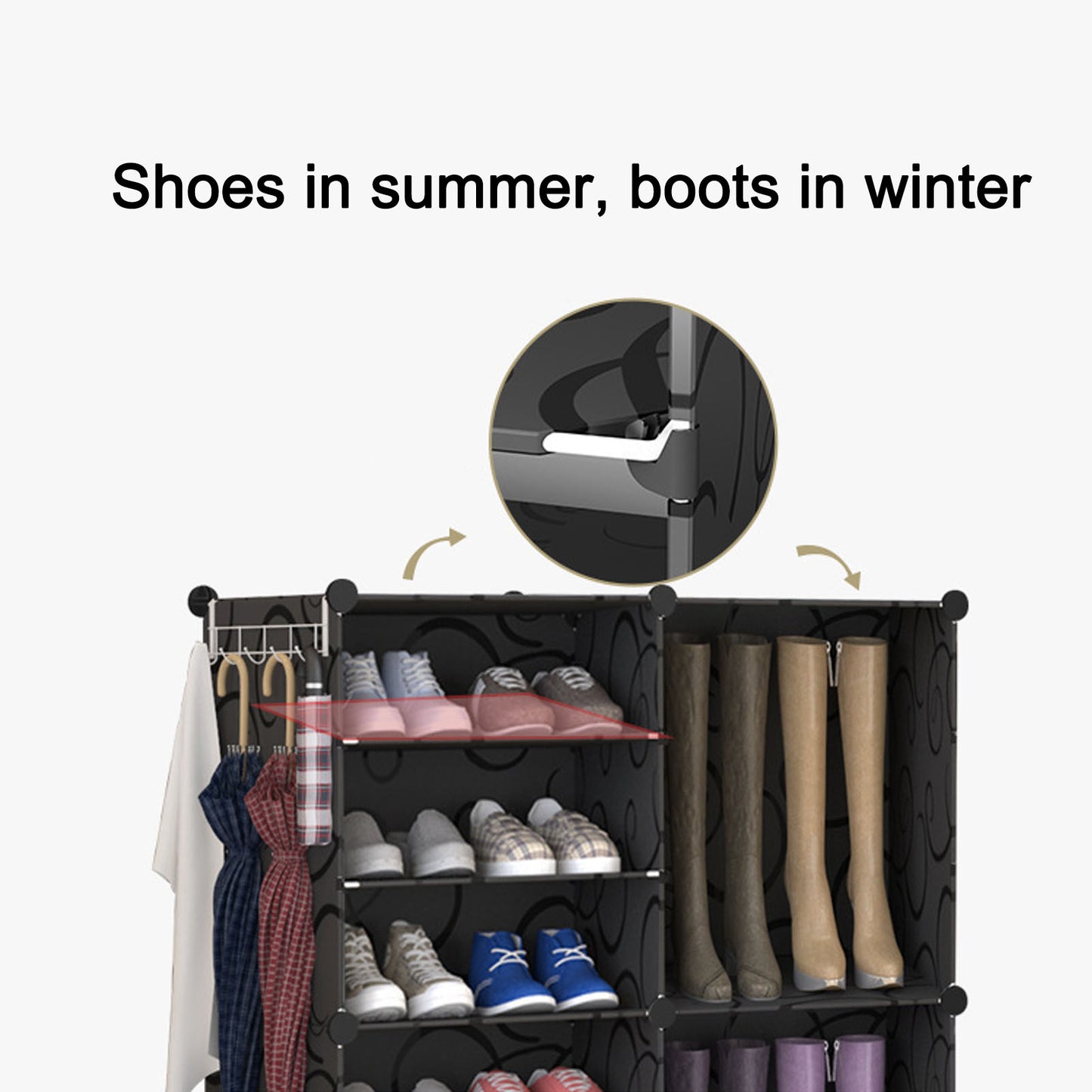 Tall Multi-Layer Shoe Rack - Easy Assemble Space Saver