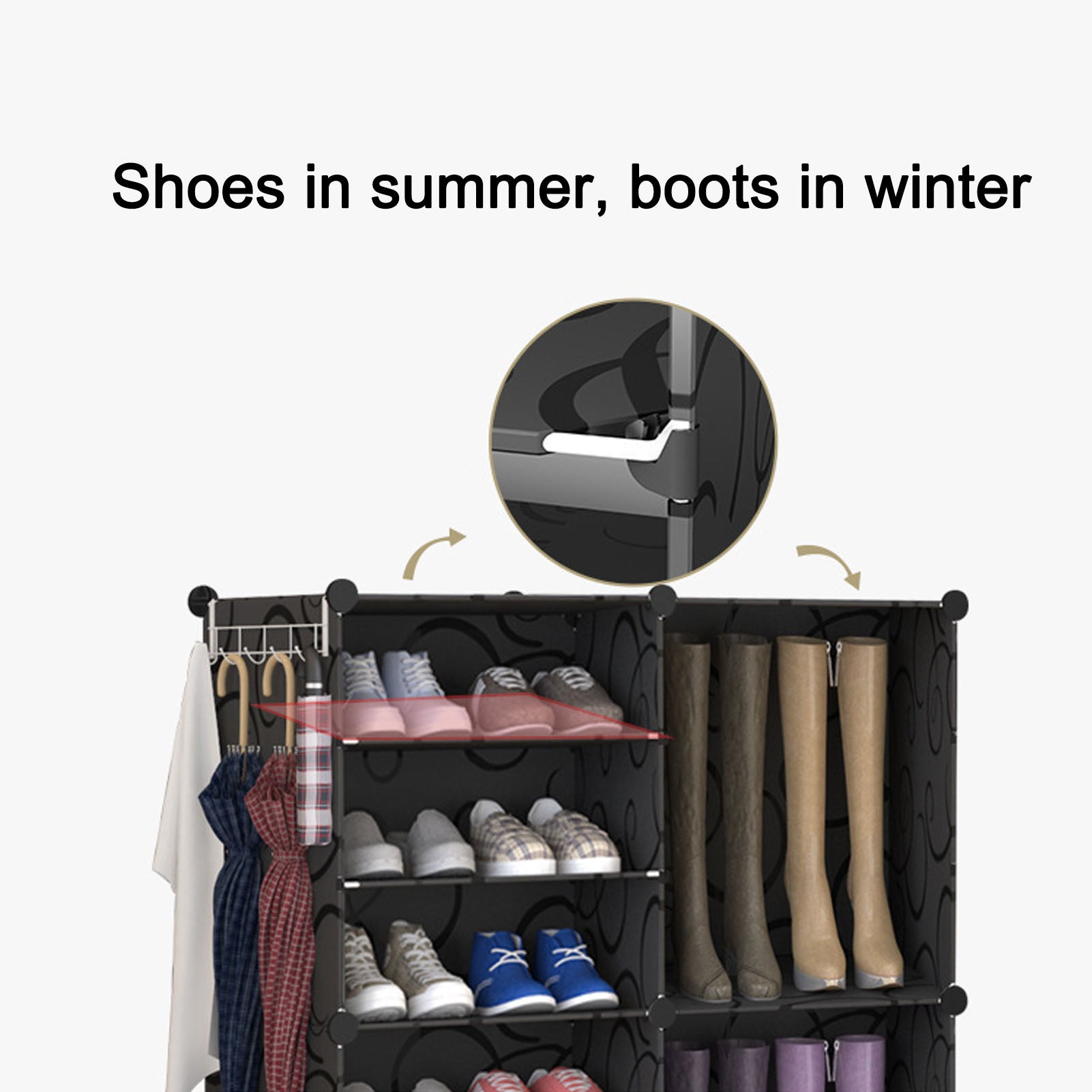 Tall Multi-Layer Shoe Rack - Easy Assemble Space Saver