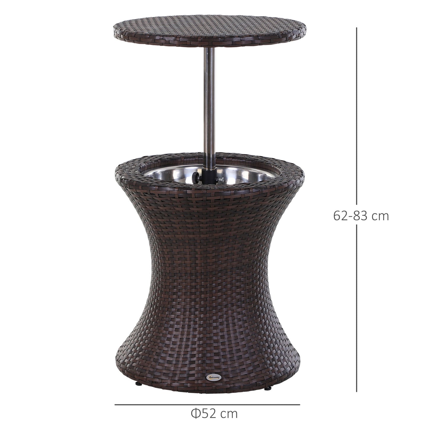 3-in-1 Rattan Cooler Table - Perfect for Outdoor Parties