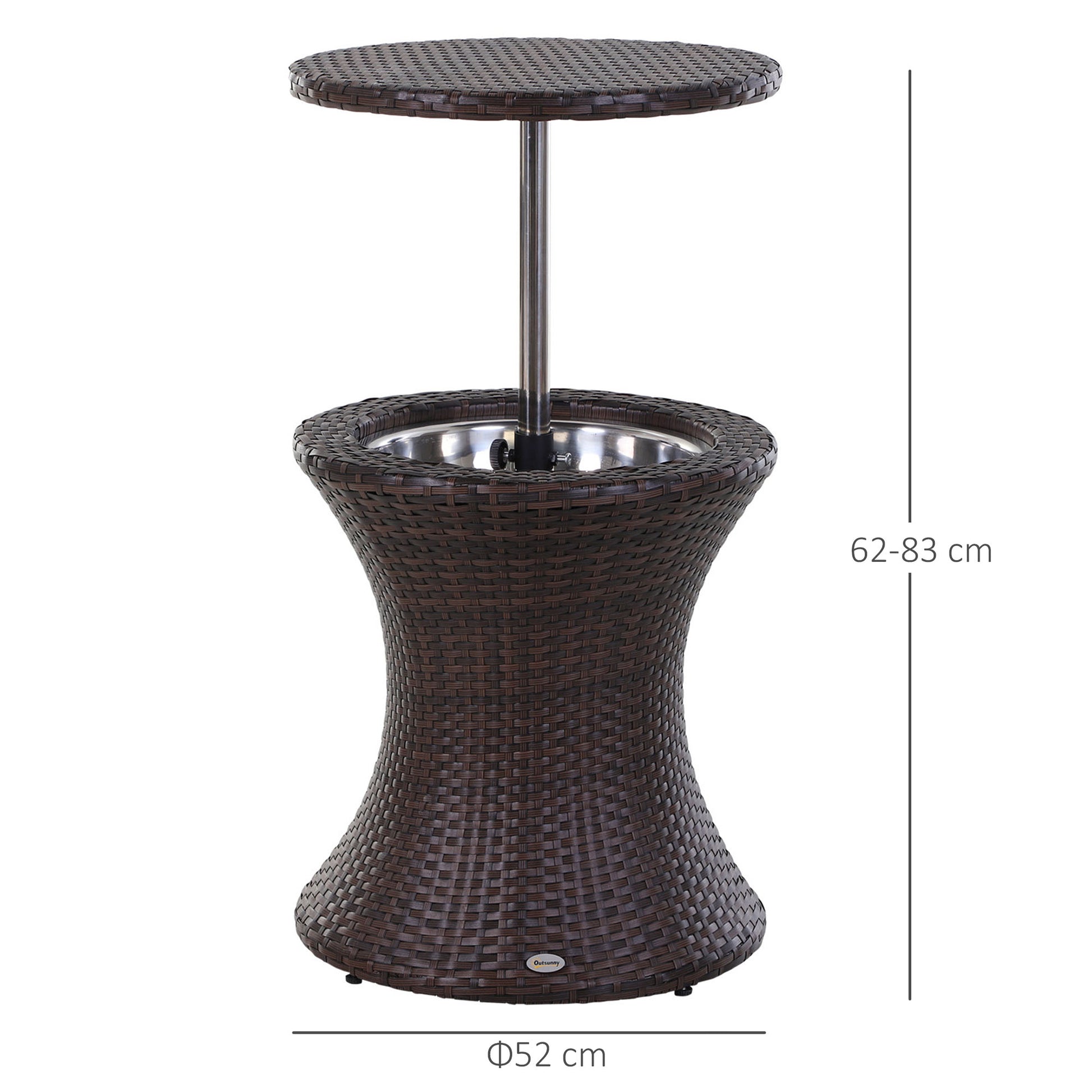 3-in-1 Rattan Cooler Table - Perfect for Outdoor Parties