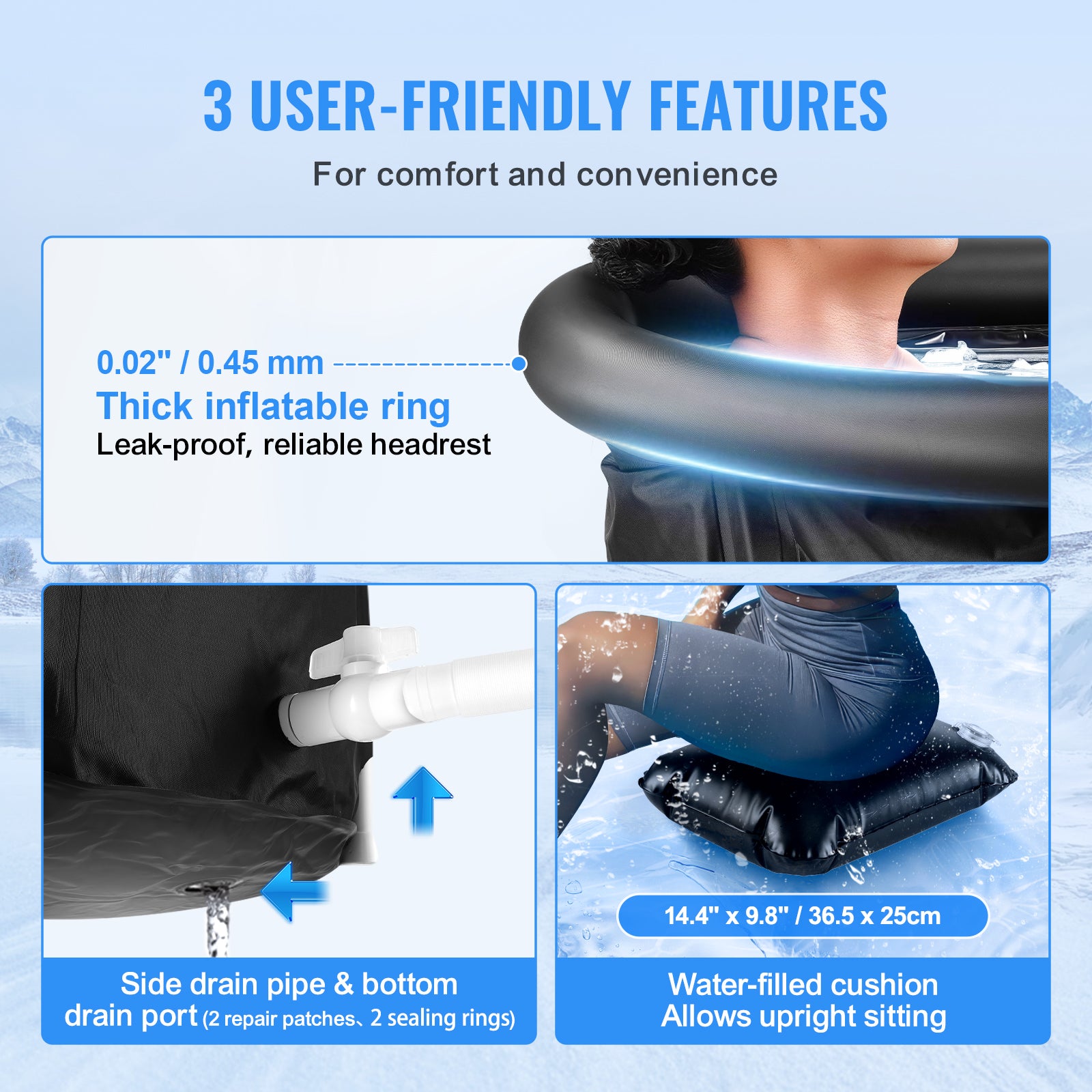 Cold Therapy Plunge Tub - Durable & Portable Ice Bath