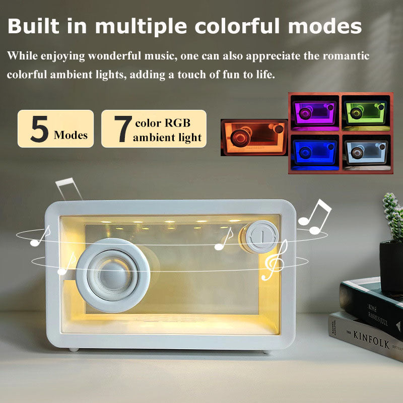 Wireless Bluetooth Speaker: Organic Glass, RGB, AUX Support