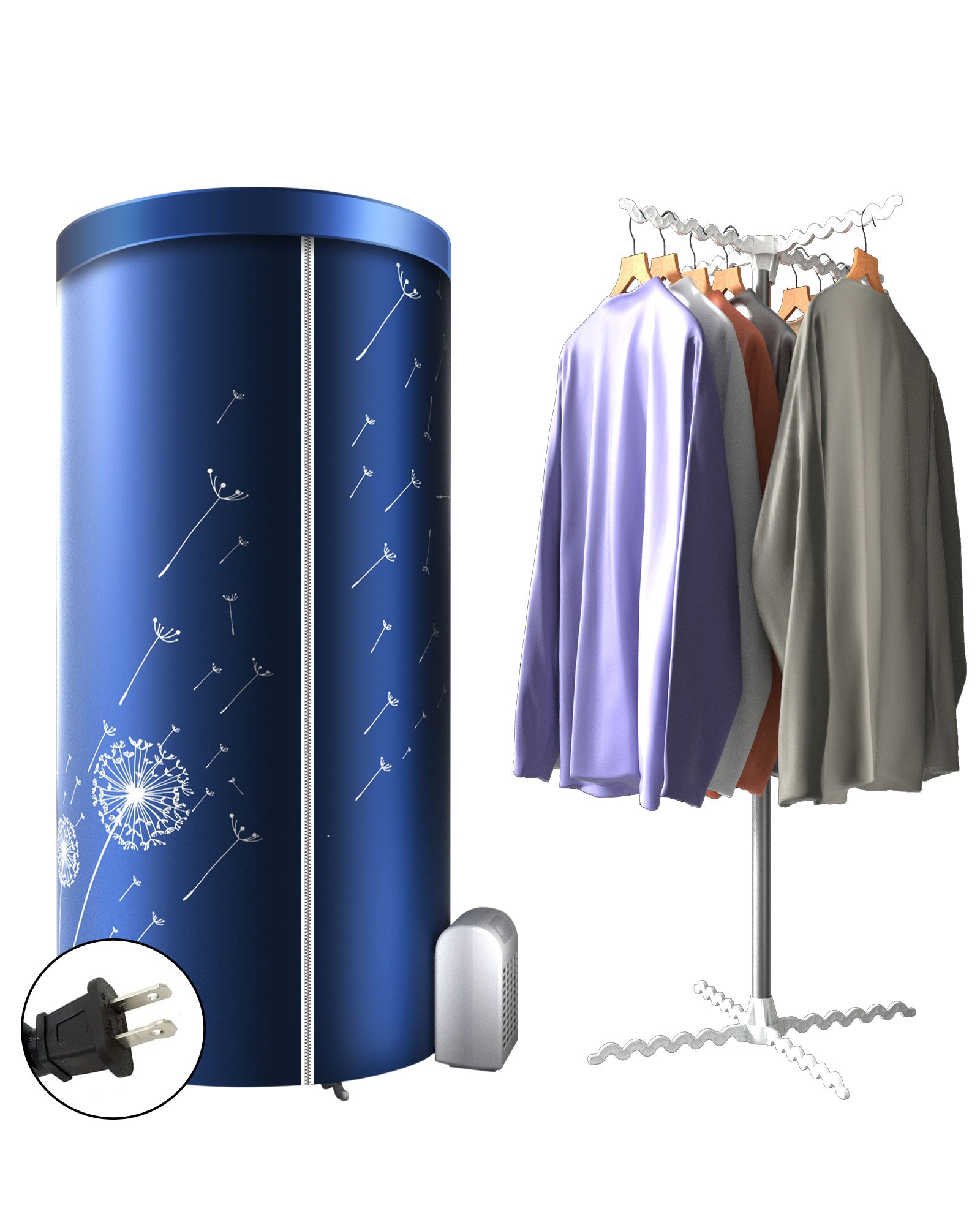 1000W Portable Clothes Dryer - Space-Saving & Travel Ready