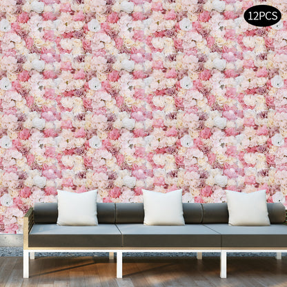 Simulated Pink Flower Wall - Perfect for Weddings & Parties