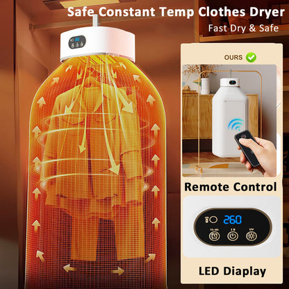 Foldable Electric Clothing Dryer - Quiet & Fast Drying