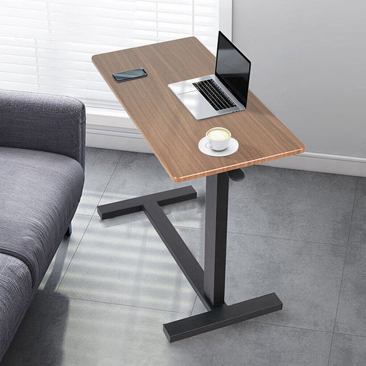 Adjustable Laptop Desk - Rolling Overbed Table with Wheels