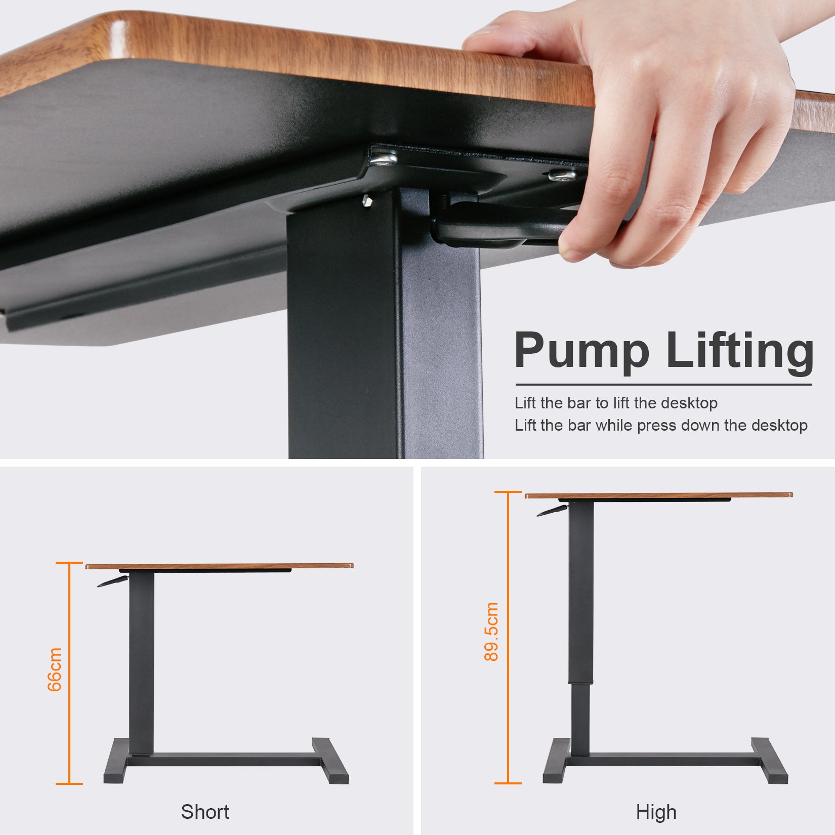 Adjustable Laptop Desk - Rolling Overbed Table with Wheels