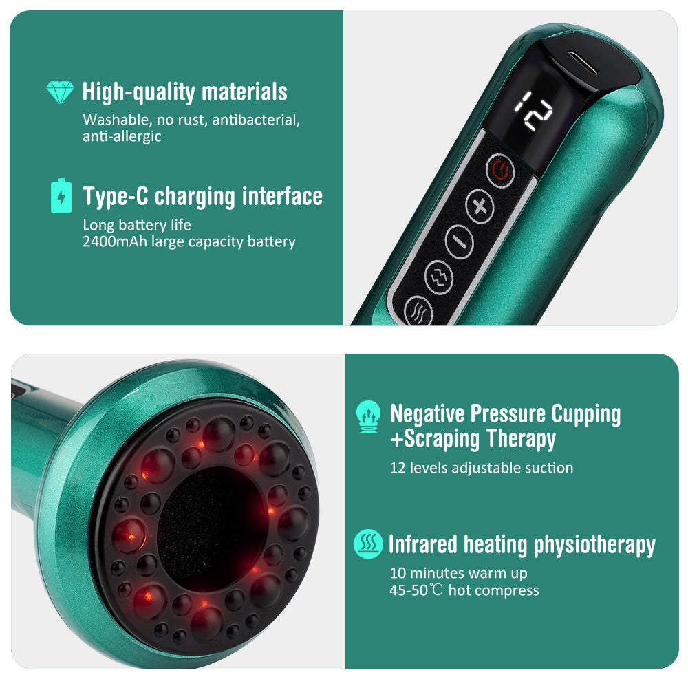 Infrared Heat Cupping Massager: GuaSha & Pain Relief