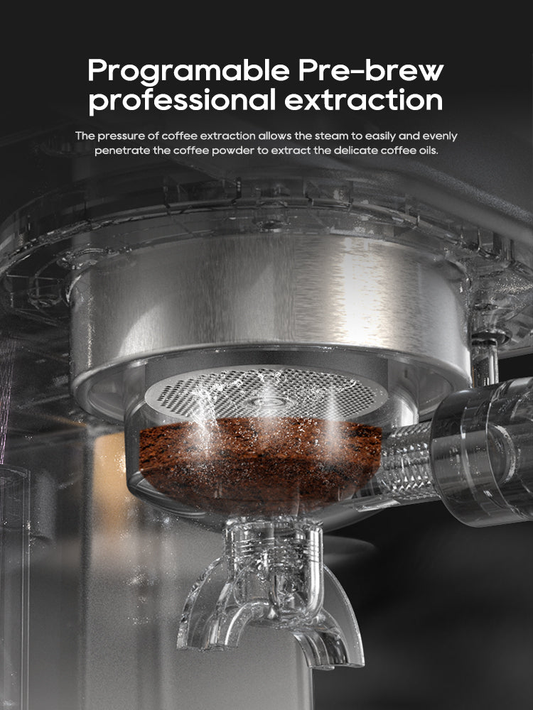 HiBREW 20Bar Espresso Machine: Adjustable Temp, 58mm Portafilter