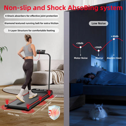 Folding Walking Pad: Portable Under Desk Treadmill for Home