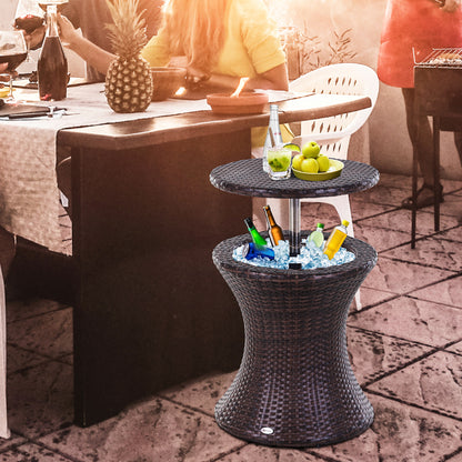 3-in-1 Rattan Cooler Table - Perfect for Outdoor Parties