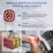 KTS 2x808nm Cold Laser Therapy Device LLLT Physiotherapy Equipment for Relieve Joint and Muscle Pain Promote Faster Wound Healing