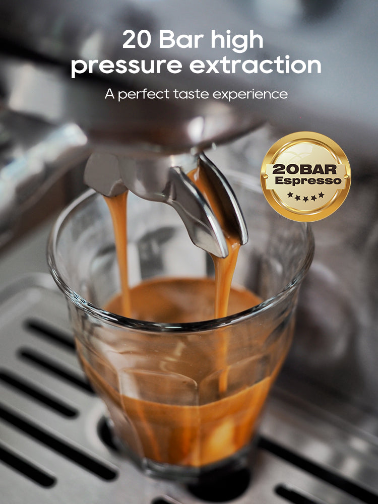 HiBREW 20Bar Espresso Machine: Adjustable Temp, 58mm Portafilter