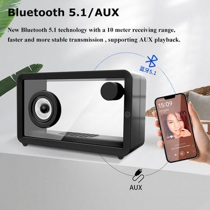 Wireless Bluetooth Speaker: Organic Glass, RGB, AUX Support